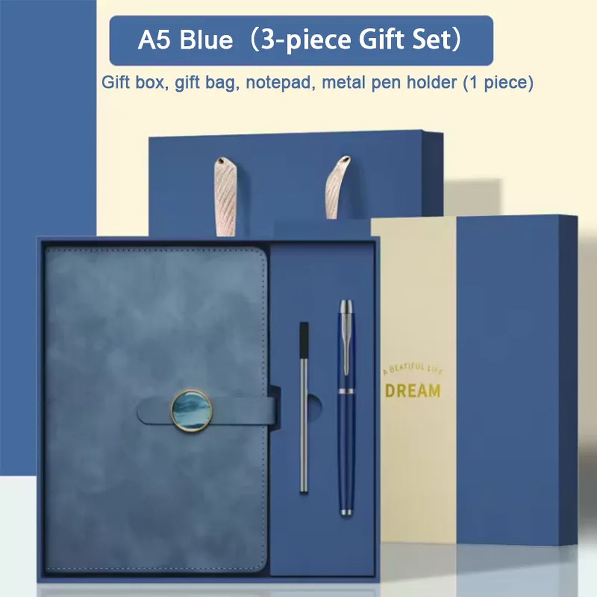 A5 Notebook Gift Set with Matching Pen and Presentation Box