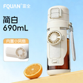 Fan Water Bottle with Built-In Misting Fan – 650ml 4 Colors