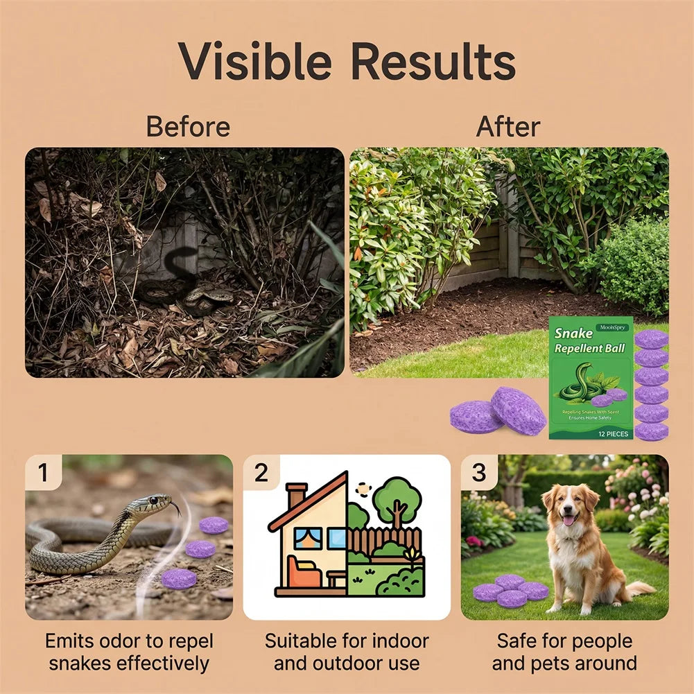 Natural Snake & Mole Repellent Balls – Pet-Safe Outdoor Use