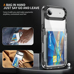 2-in-1 Slim Wallet Case for iPhone (Built-in Card Holder & Shock Protection)