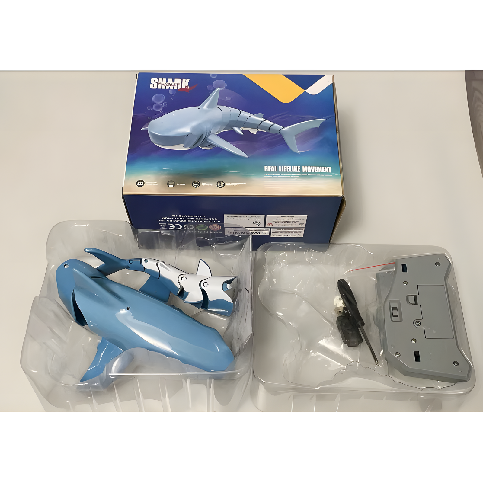 Rechargeable Remote Control Shark Boat for Pool Water Play