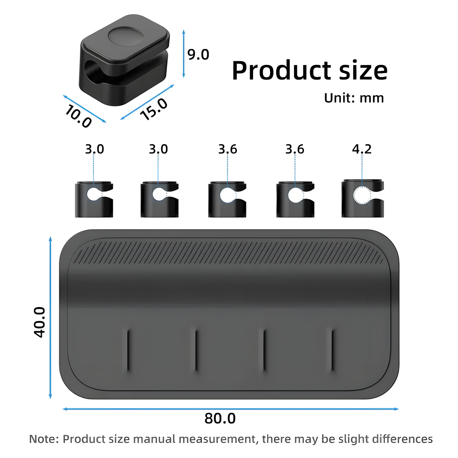 Magnetic Cable Organizer Desk Cable Management Clip 3 Colors