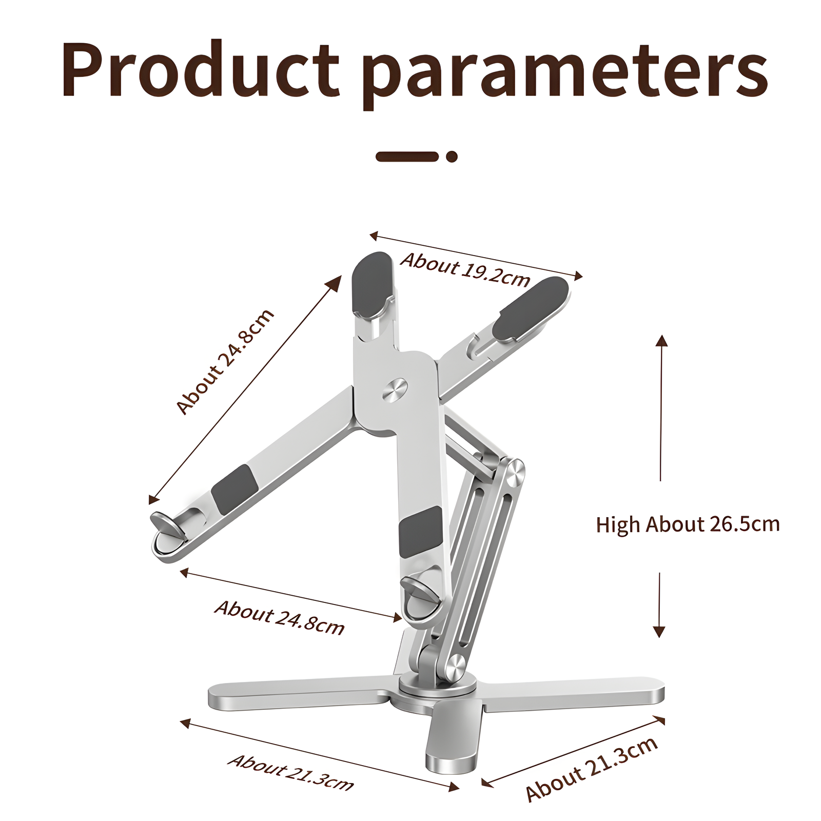 Rotating Adjustable Laptop Stand Aluminum 8-16 Inch Foldable