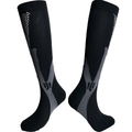 Knee High Sports Compression Socks with Contrast Knit Panels