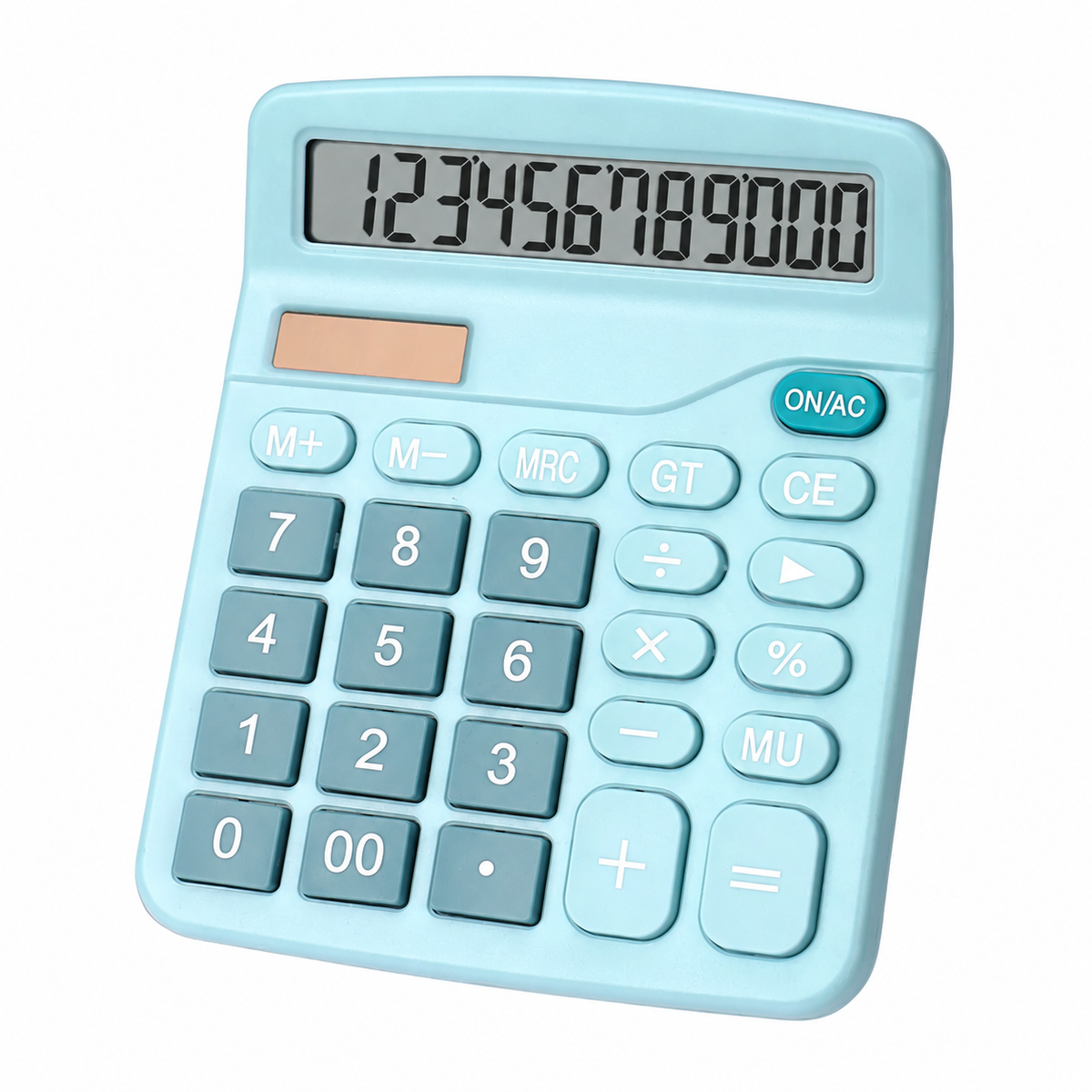 12-Digit Desktop Calculator with Large Keys and Solar Panel