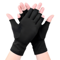 Gray Fingerless Gloves with Wrist Coverage in Sizes S–XL