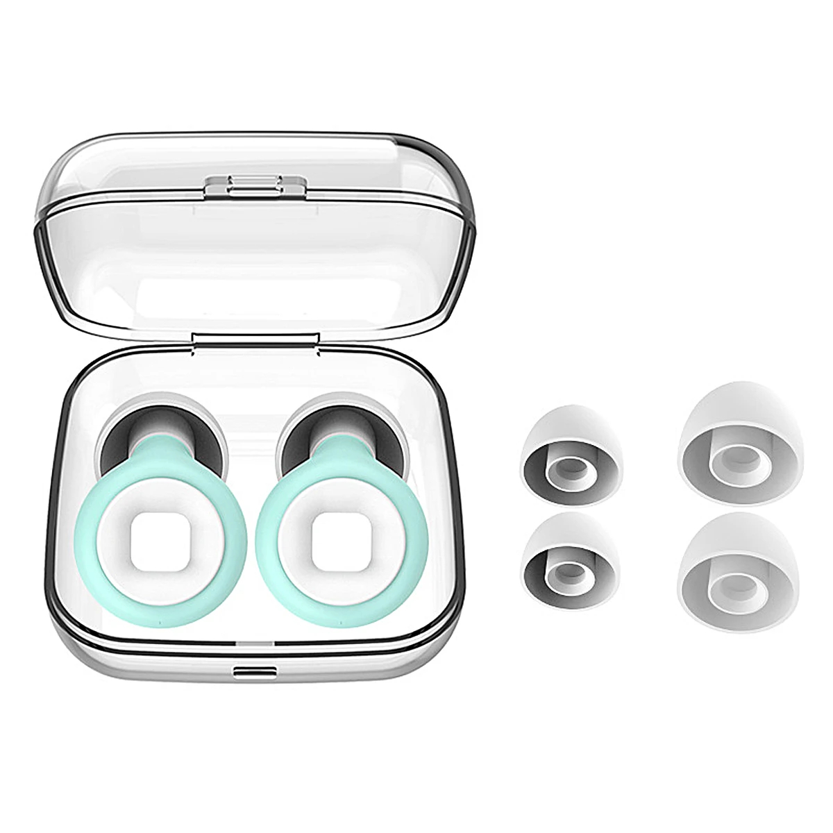 Reusable Noise-Reducing Earplugs with Two Pairs and Case