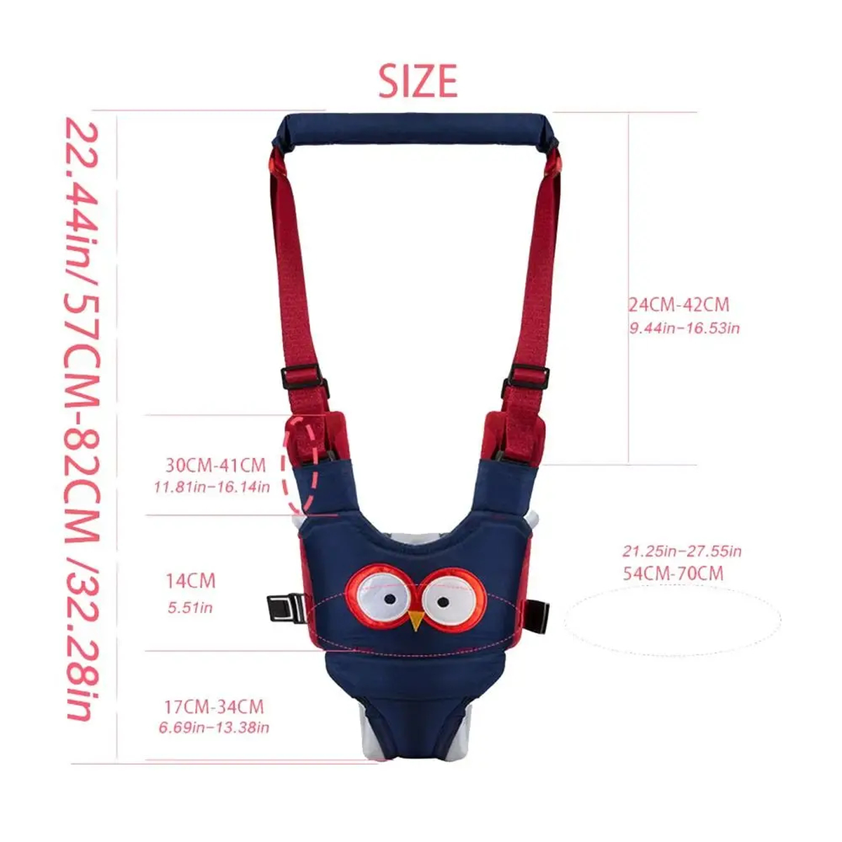 Padded Baby Walking Support Harness with Handheld Straps