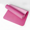 Two-Tone TPE Yoga Mat with Textured Surface and Roll-Up Design