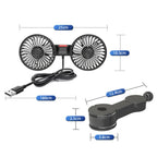 Dual-Head Fan for Car Seats