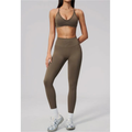 Women's Cross-Back Sports Bra and High-Waist Leggings Set