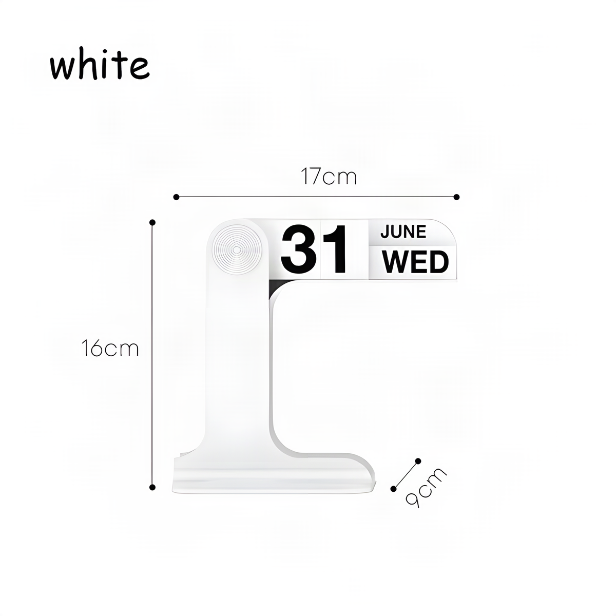 Manual Flip Desk Calendar with Month and Weekday Display