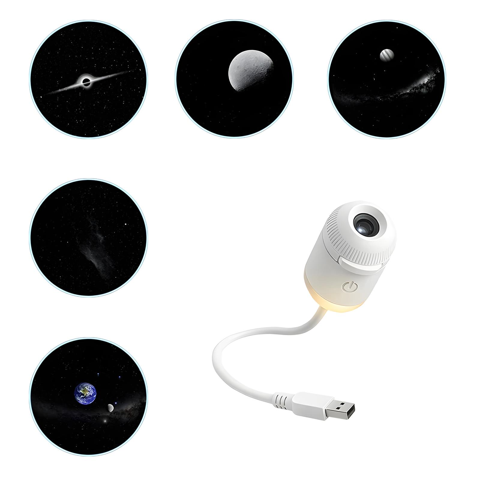 USB Star Projector with Interchangeable Space Slide Discs