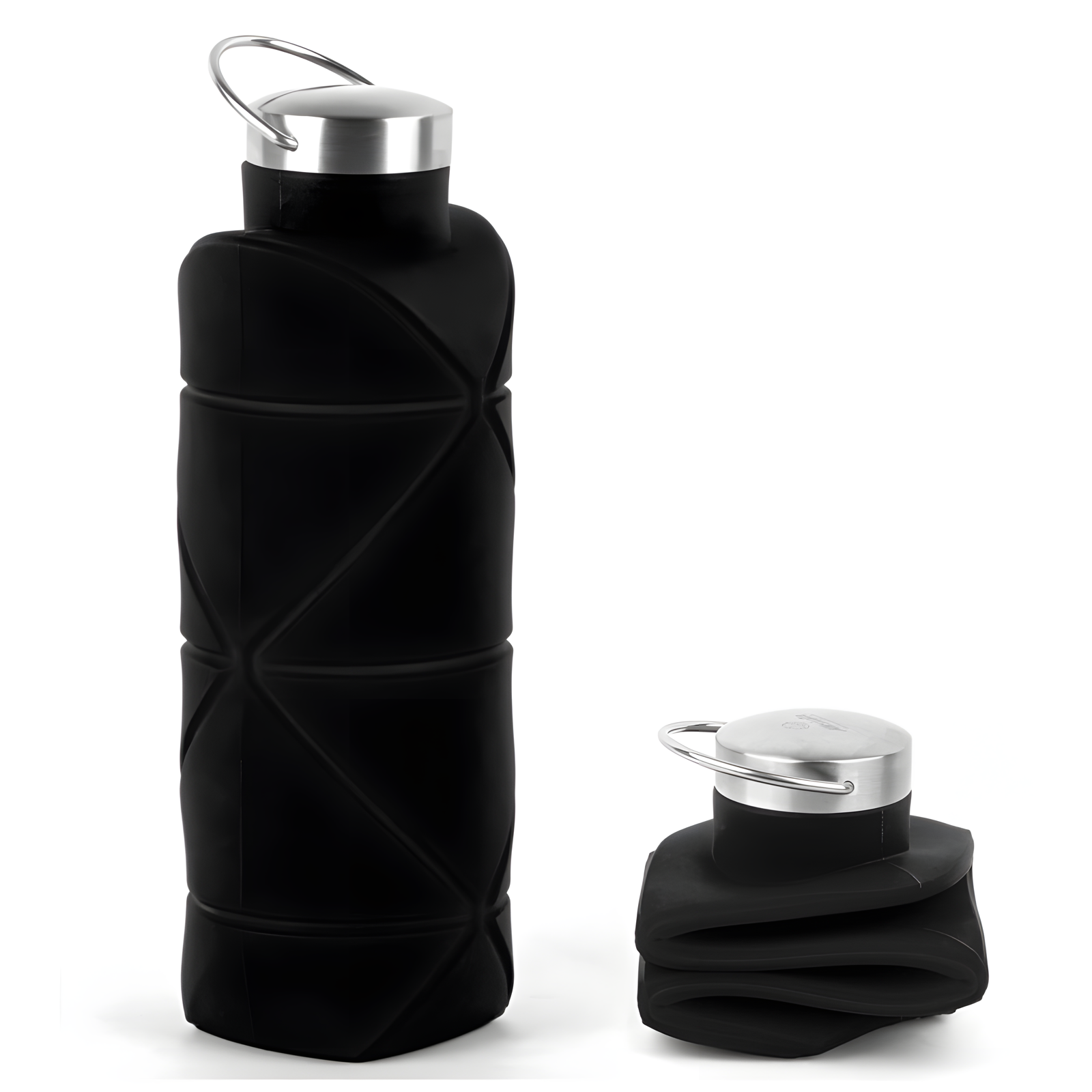 750ml Foldable Silicone Water Bottle Diamond Grip 8 Colors