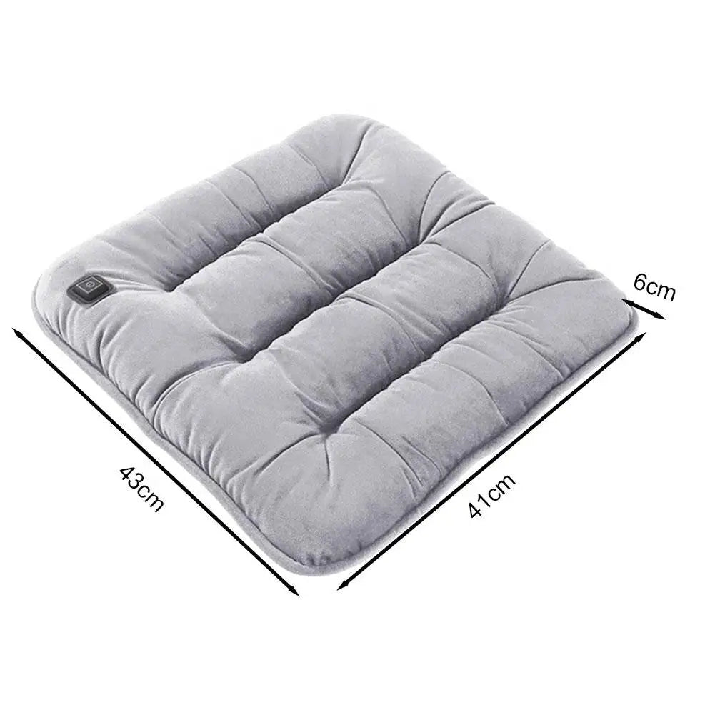 Winter Plush Car Seat Cushion - Heated Warmer Pad | Universal Fit with Anti-Slip Backing