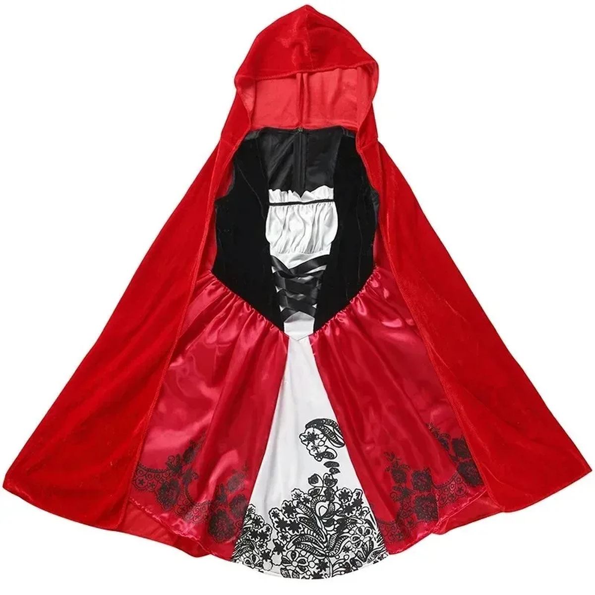 Little Red Riding Hood Costume for Kids with Hooded Cape Dress