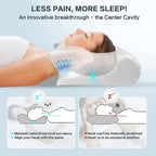Memory Foam Cervical Pillow - Ergonomic Neck Support | Cooling Arc-Chill Cover