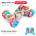 Spray Stunt Remote-Control Car with Colorful Light-Up Wheels