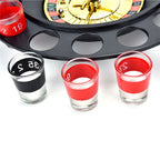 Shot Glass Roulette Drinking Game - 16 Glasses with Spinning Wheel | Party Game Set
