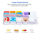 7-Day Pill Organizer with 4 Alarm Reminders - AM/PM Weekly Medication Box - TradixPro