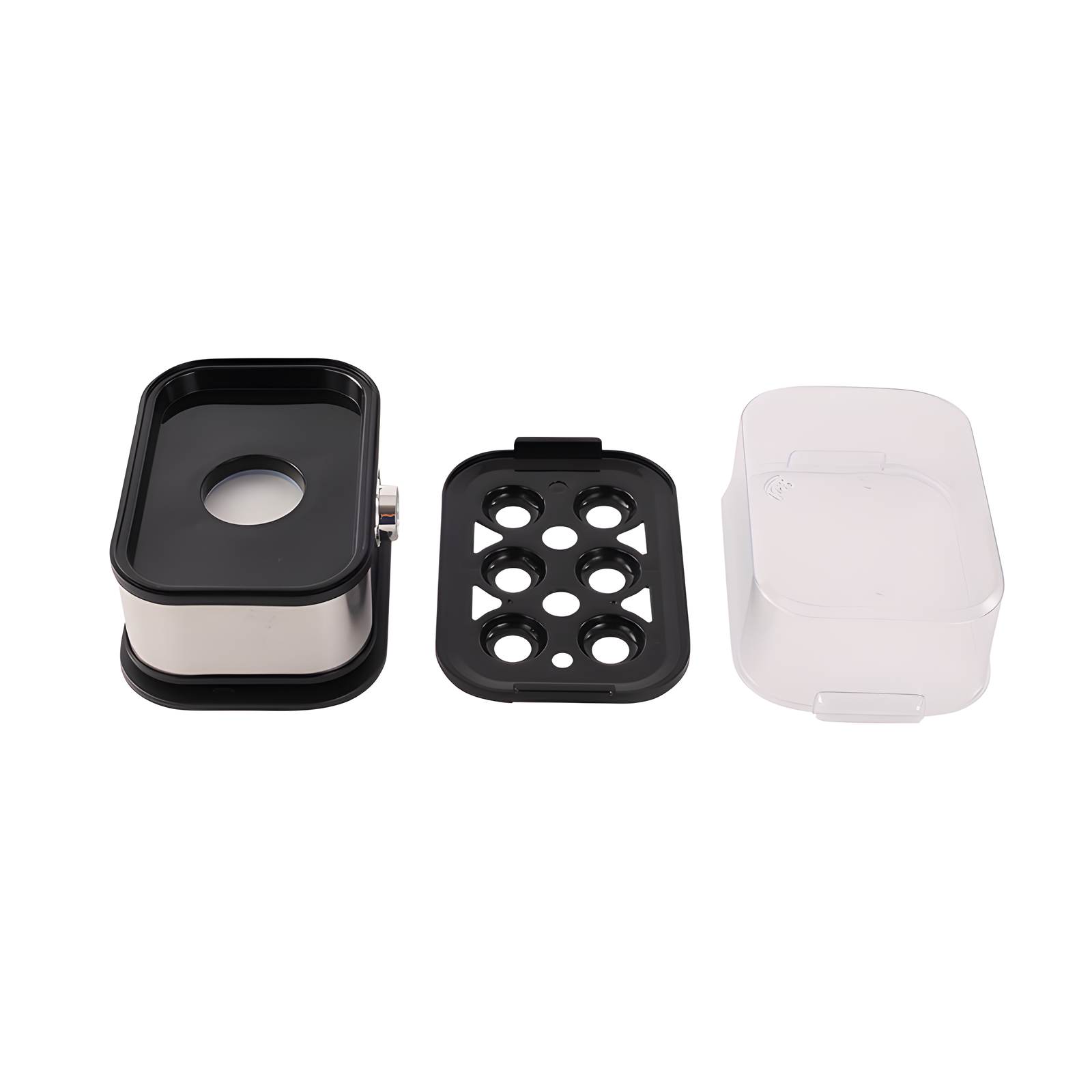 Mini Electric Egg Cooker with Stainless Steel Tray and Lid