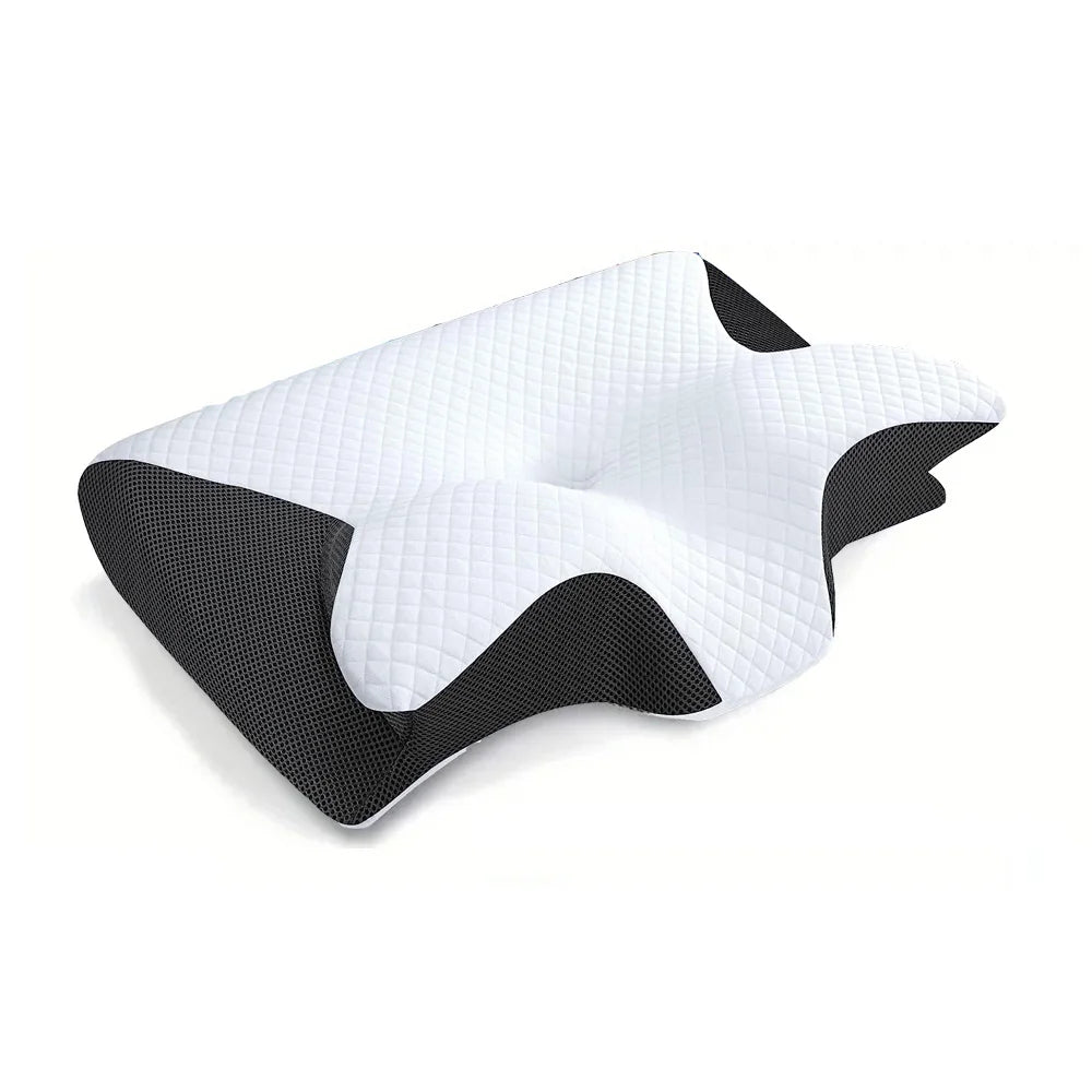 Memory Foam Cervical Pillow - Ergonomic Neck Support | Cooling Arc-Chill Cover
