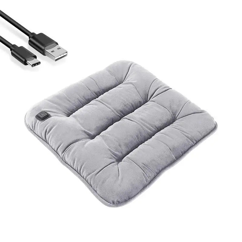 Winter Plush Car Seat Cushion - Heated Warmer Pad | Universal Fit with Anti-Slip Backing