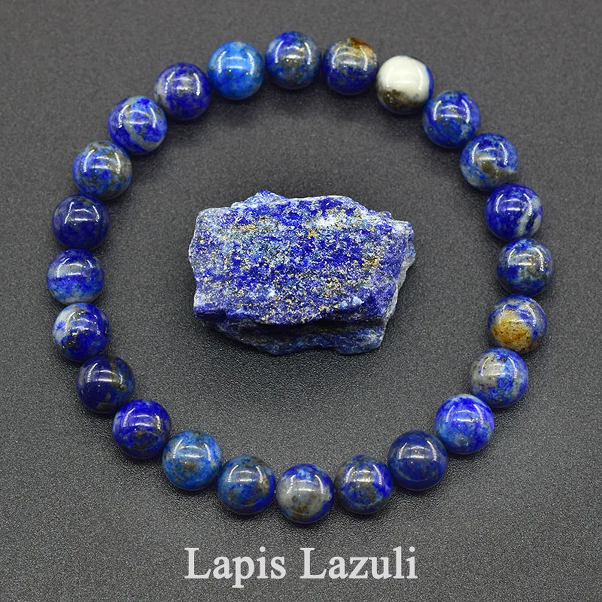 Stone-Look Bead Stretch Bracelet