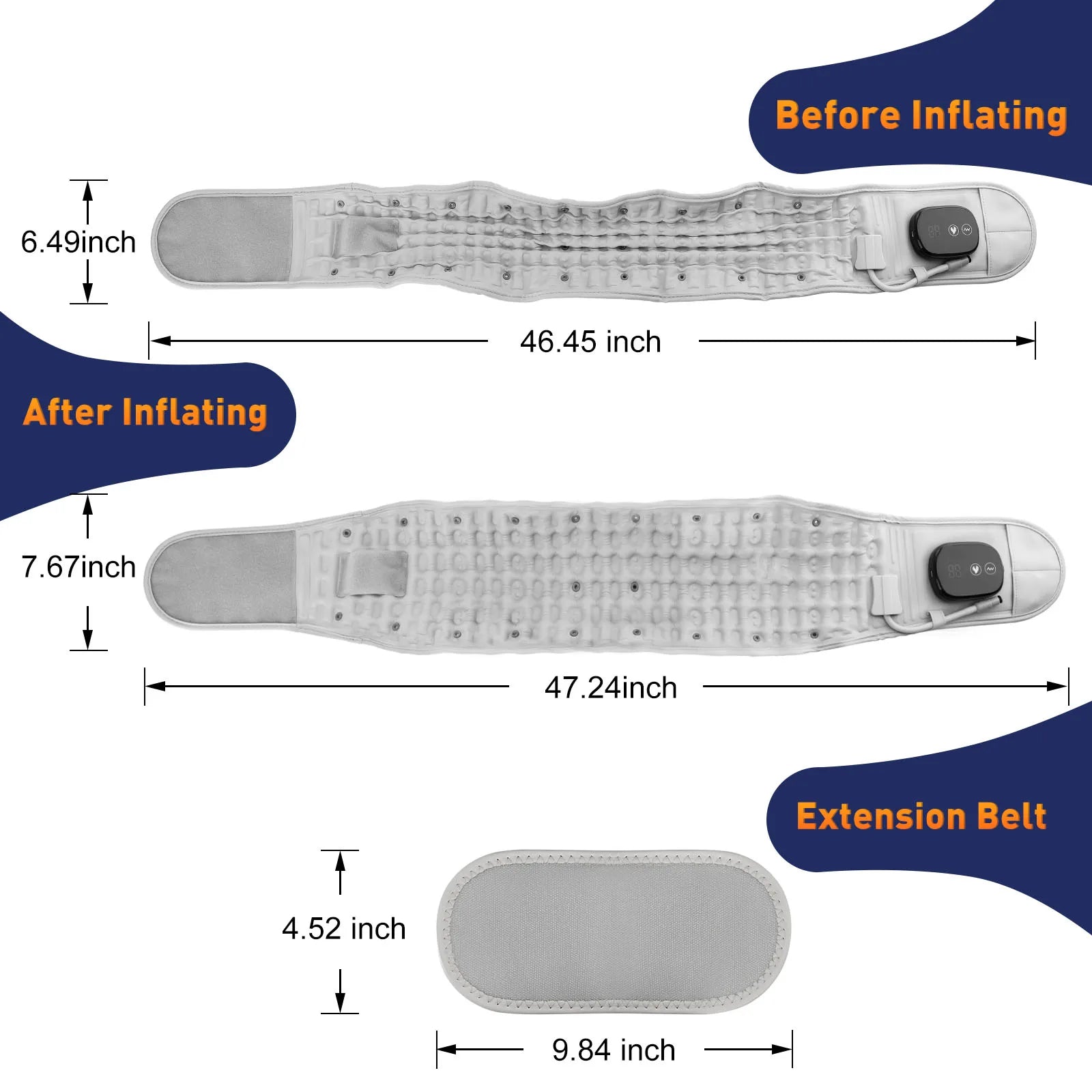 Spinal Decompression Belt with Heat & Vibration Massage