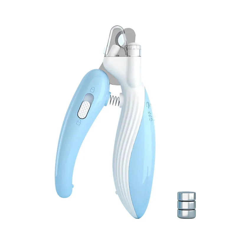 Pet Nail Clipper with LED Light & Built-In Nail File