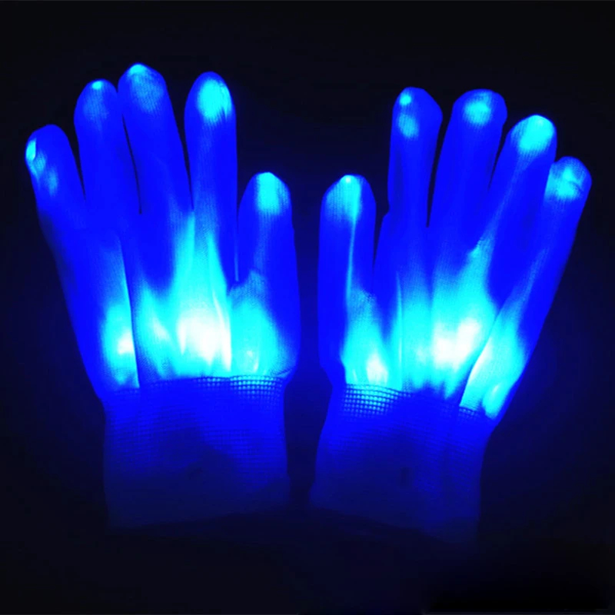 LED Light-Up Gloves with Fingertip Lights for Parties