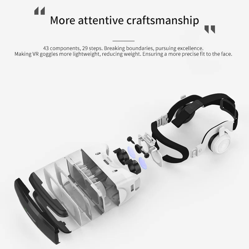 VR Headset for Smartphone - 3D Virtual Reality Glasses with Bluetooth Remote