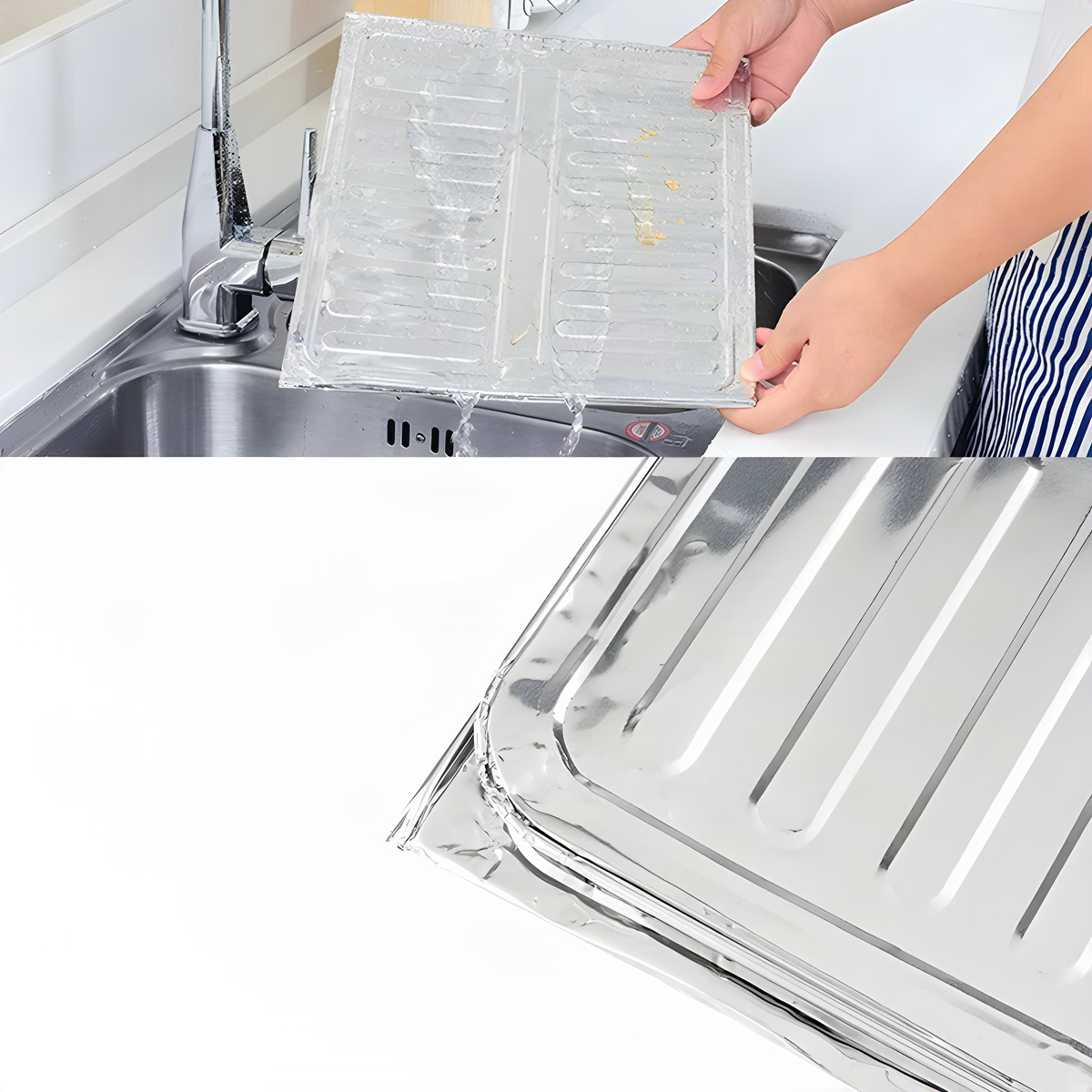 Foldable Stove Splatter Guard, Three-Panel Printed Screen