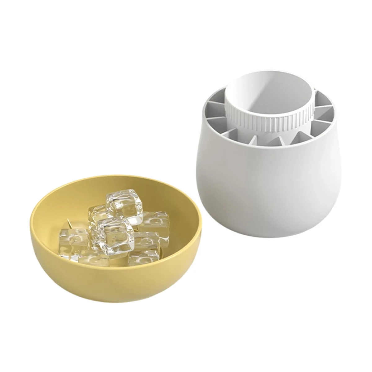Mushroom-Shaped Ice Cube Mold with Bowl for Gathering Ice