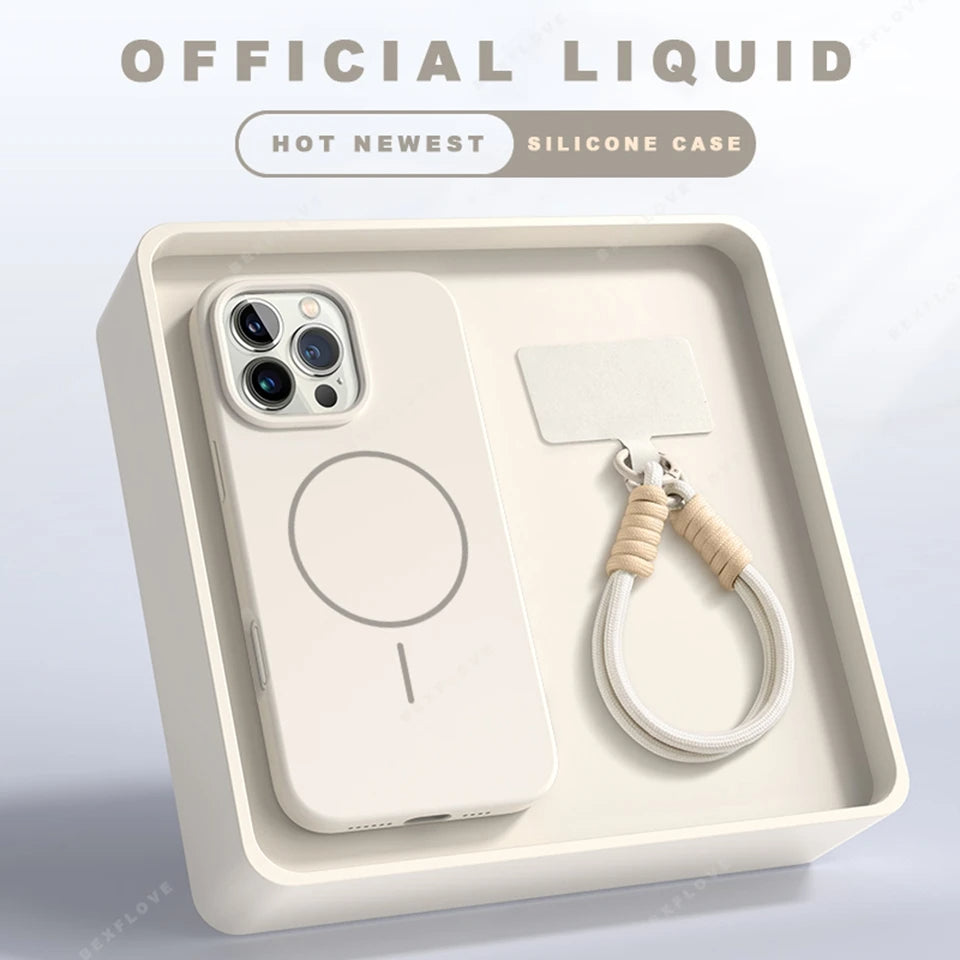 Magnetic Phone Case with Lanyard Strap - Compatible with iPhone 14/15/16
