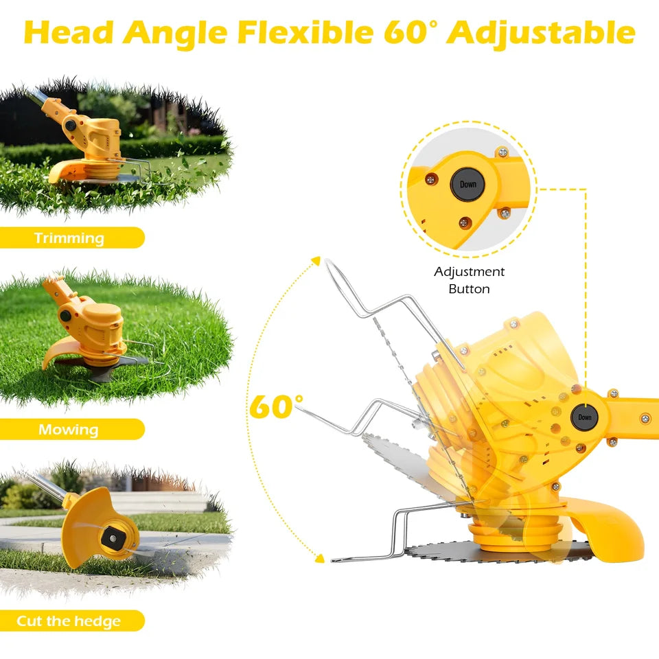 5-in-1 Cordless Weed Trimmer 200W 21V Telescoping Shaft