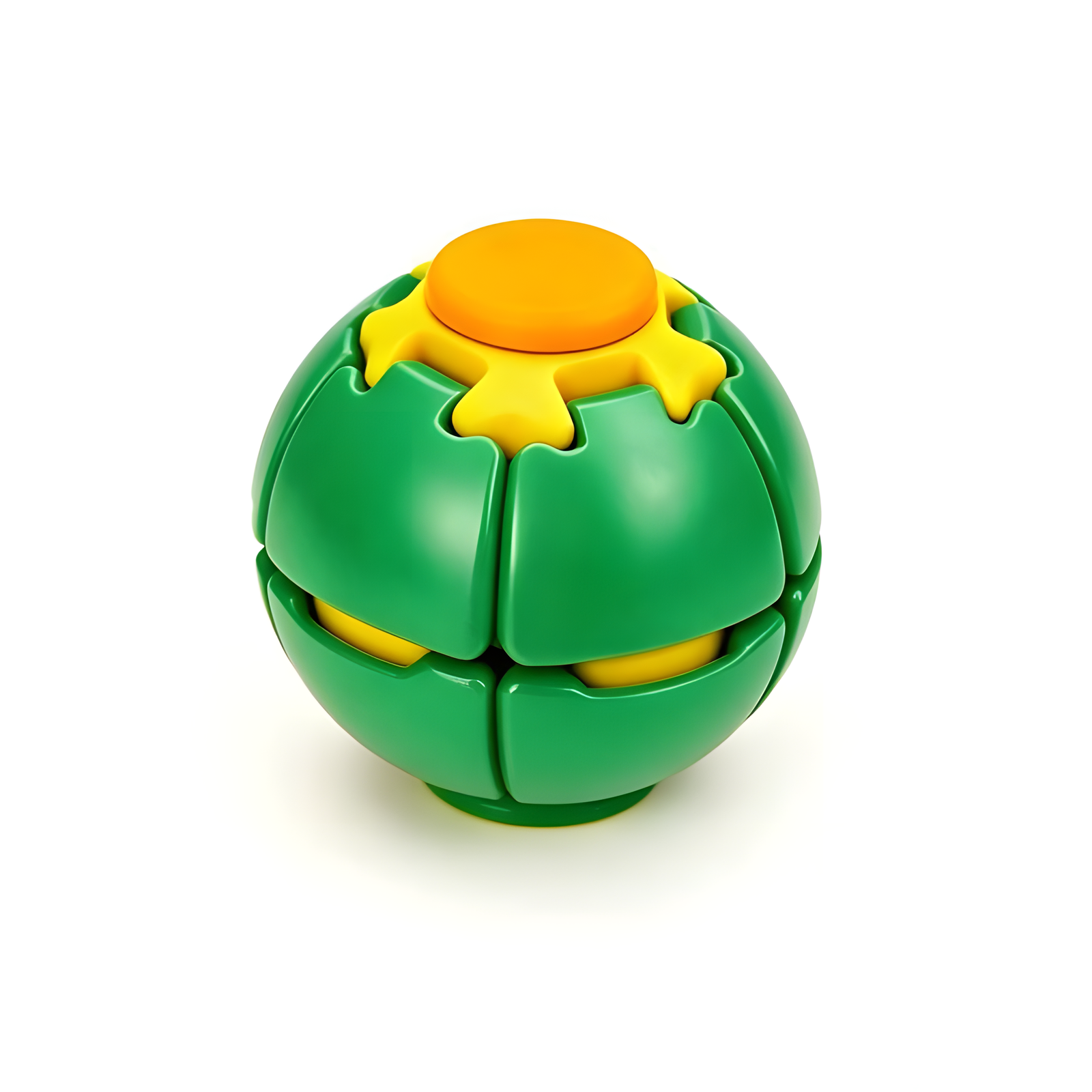 Press and Spin Fidget Ball Tactile Desk Toy 6.5cm 9 Colors