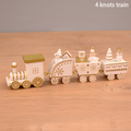 Wooden Christmas Train Tabletop Decor, 4 or 5-Piece Styles