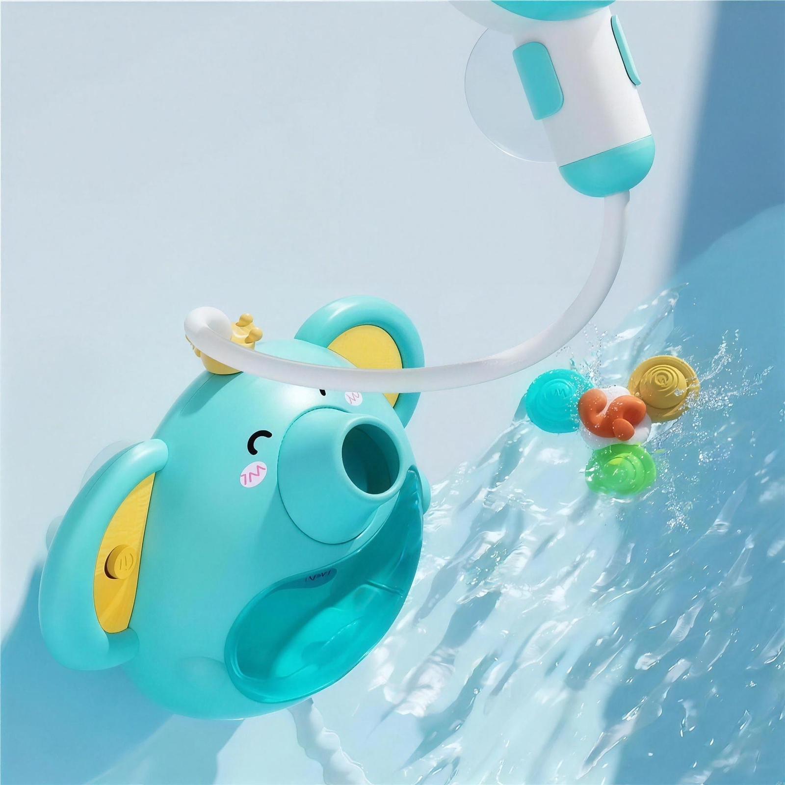 2-in-1 Elephant Baby Bath Shower & Bubble Maker Toy