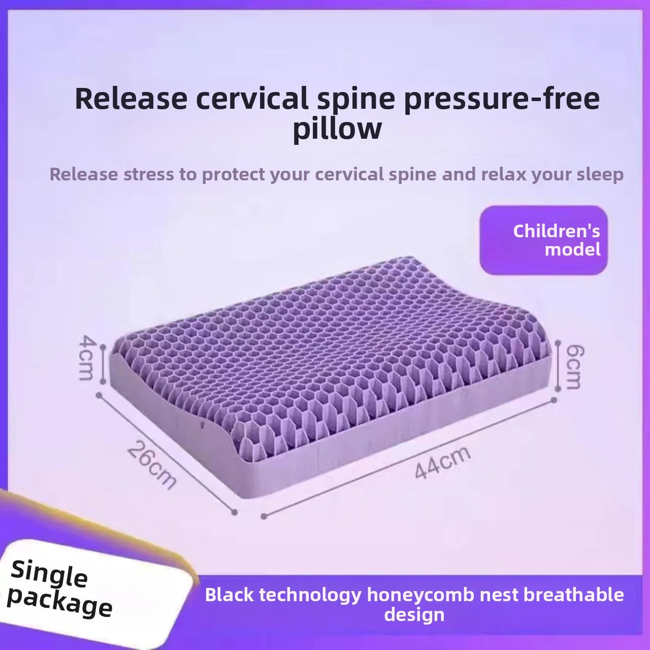 Breathable TPE Cervical Neck Pillow – Dual Height Support