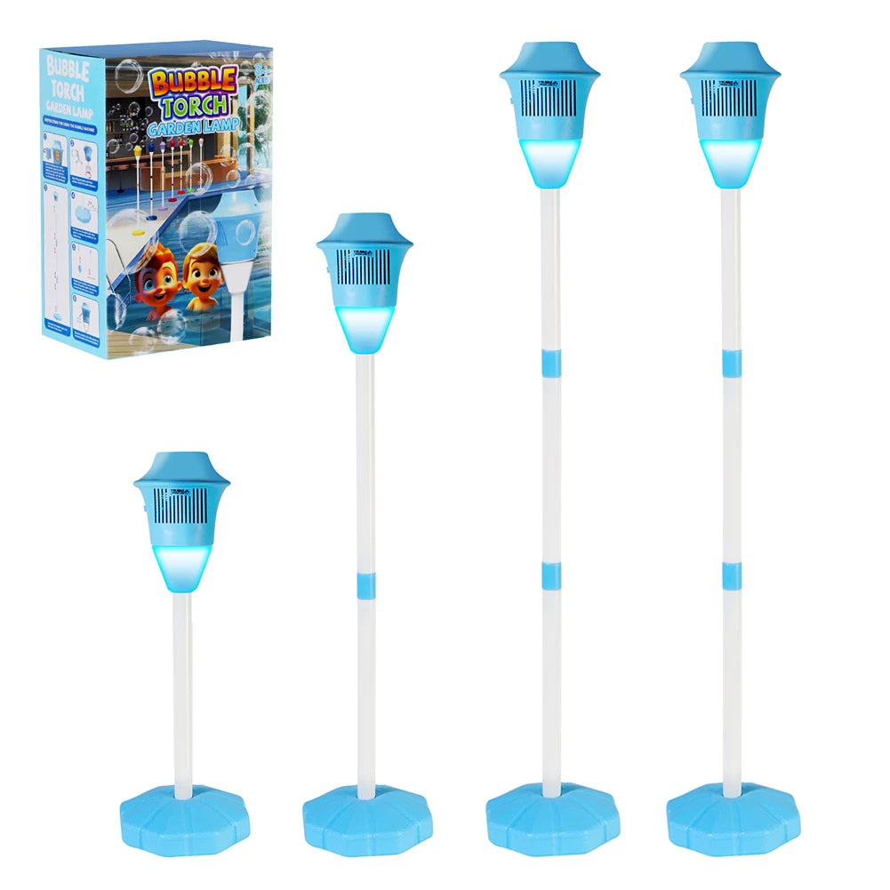 Standing Bubble Machine with LED Lights & Music for Kids