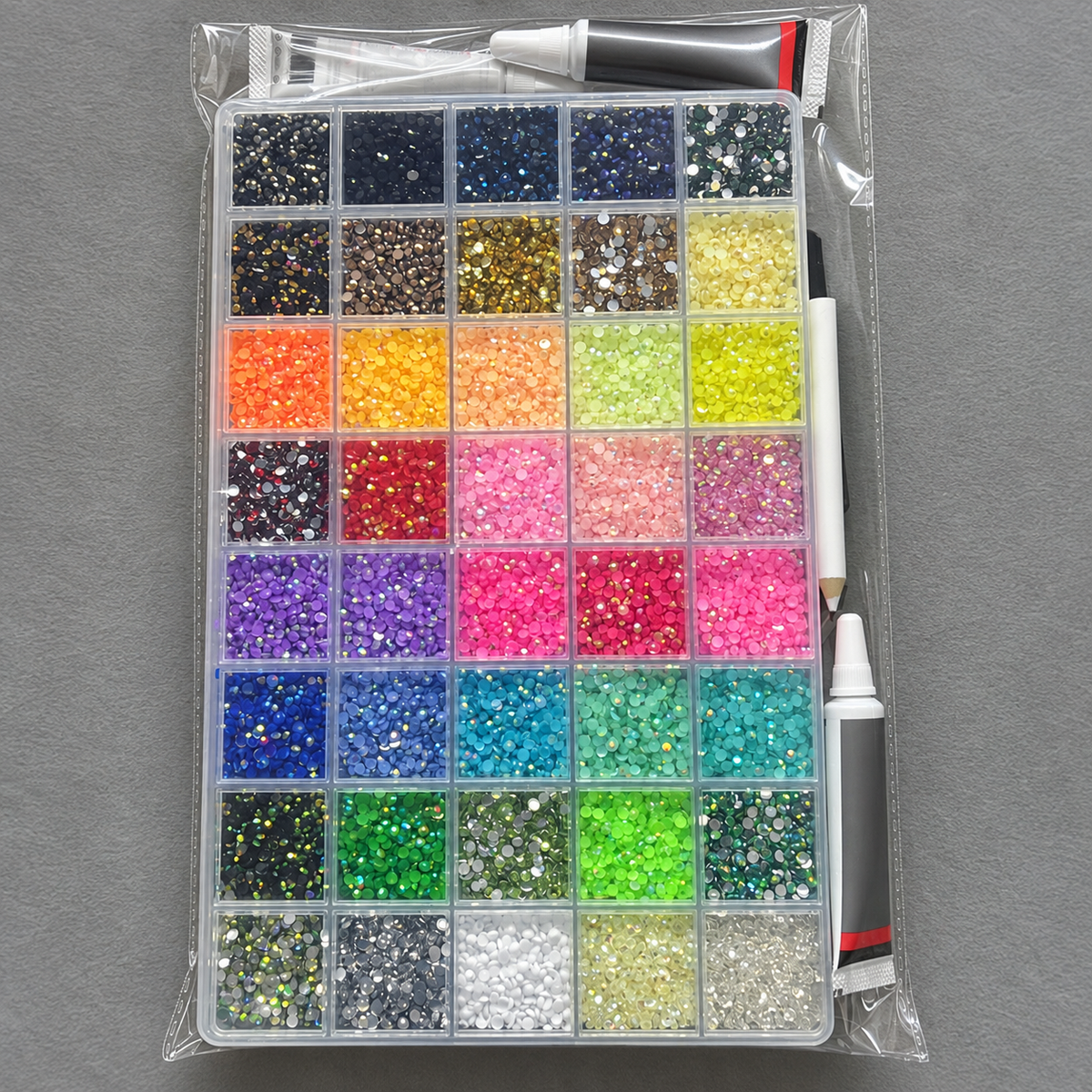 AB Resin Rhinestone Craft Kit, 3 mm Flatback Gems and Tools