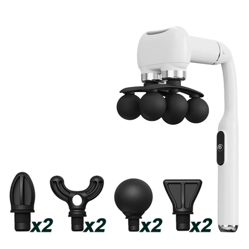 Percussion Massage Gun with 6 Heads and Detachable Handle
