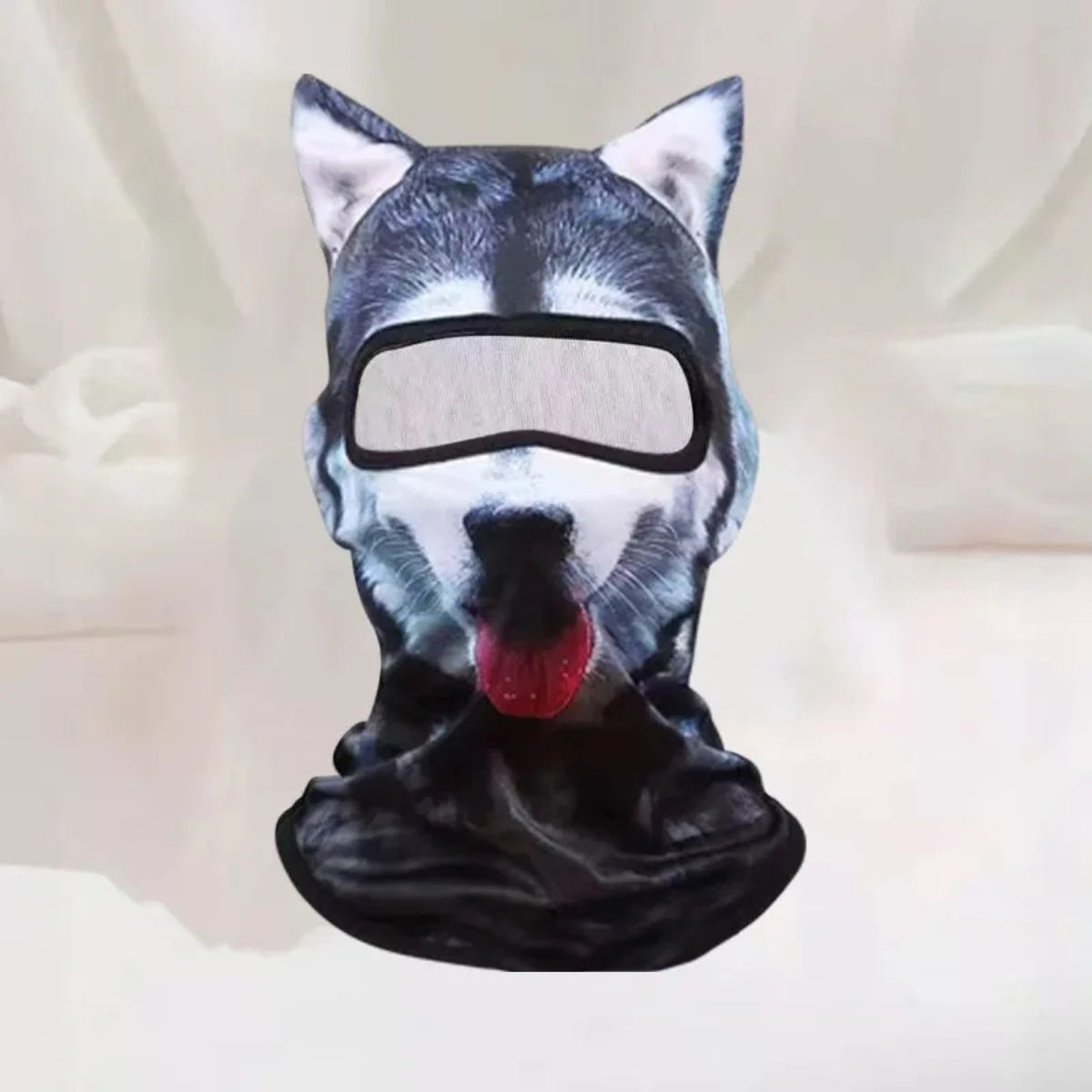 3D Animal Face Balaclava with Mesh Eye Panel and Ears