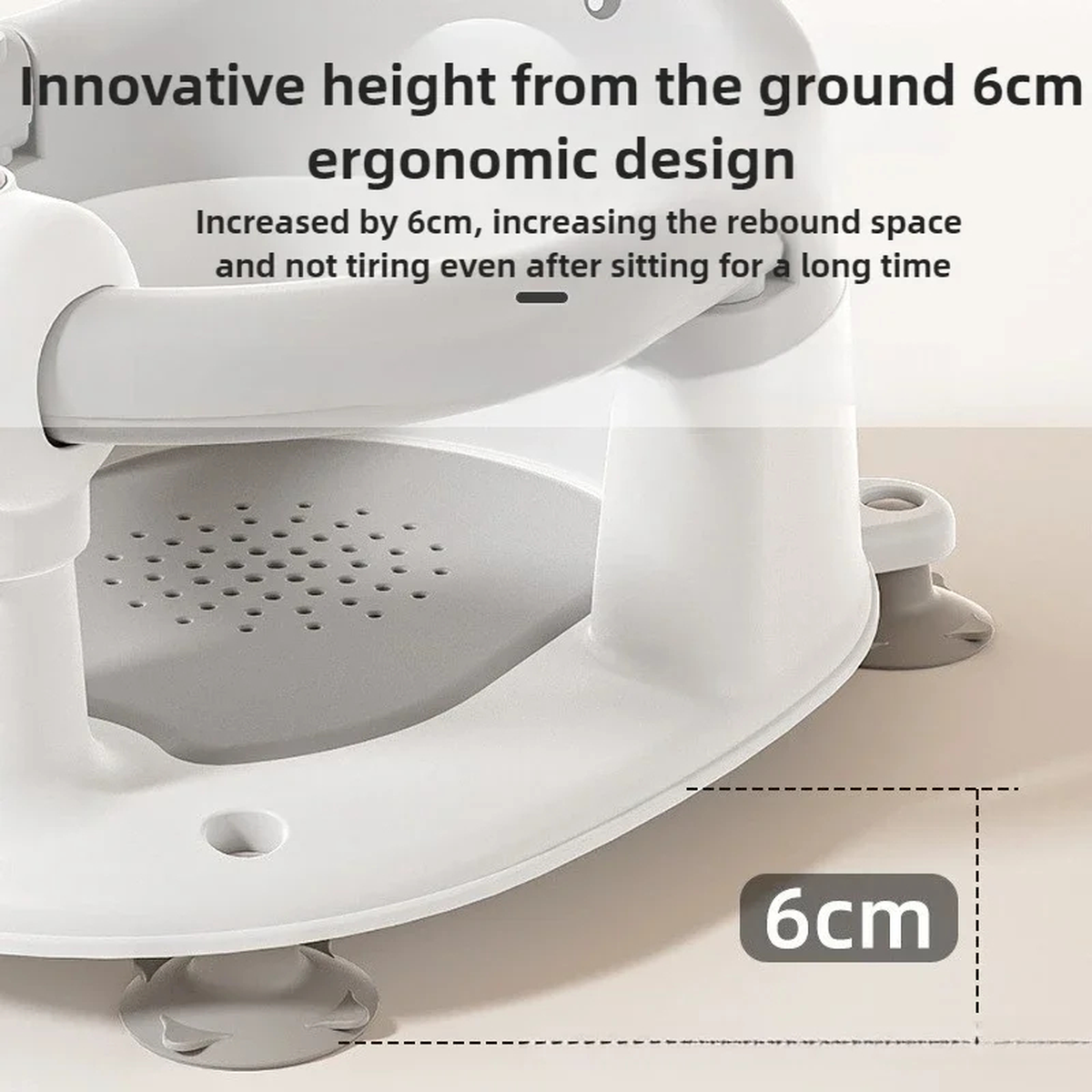 Foldable Baby Bath Support Seat with Suction-Style Feet