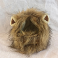 Lion Costume Hat for Pets, Plush Brown Mane, Adjustable Neck