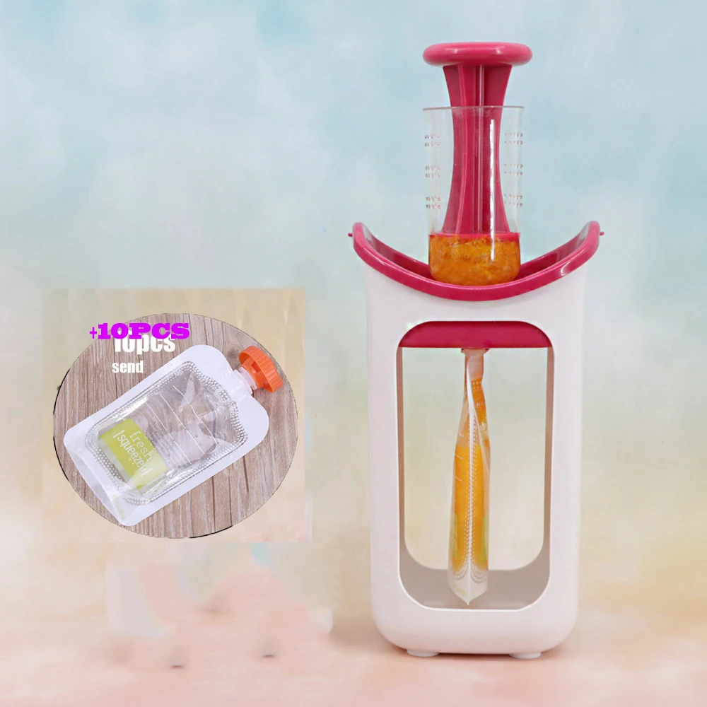 Reusable Fruit Puree Squeezer for Baby Feeding and Snack Prep