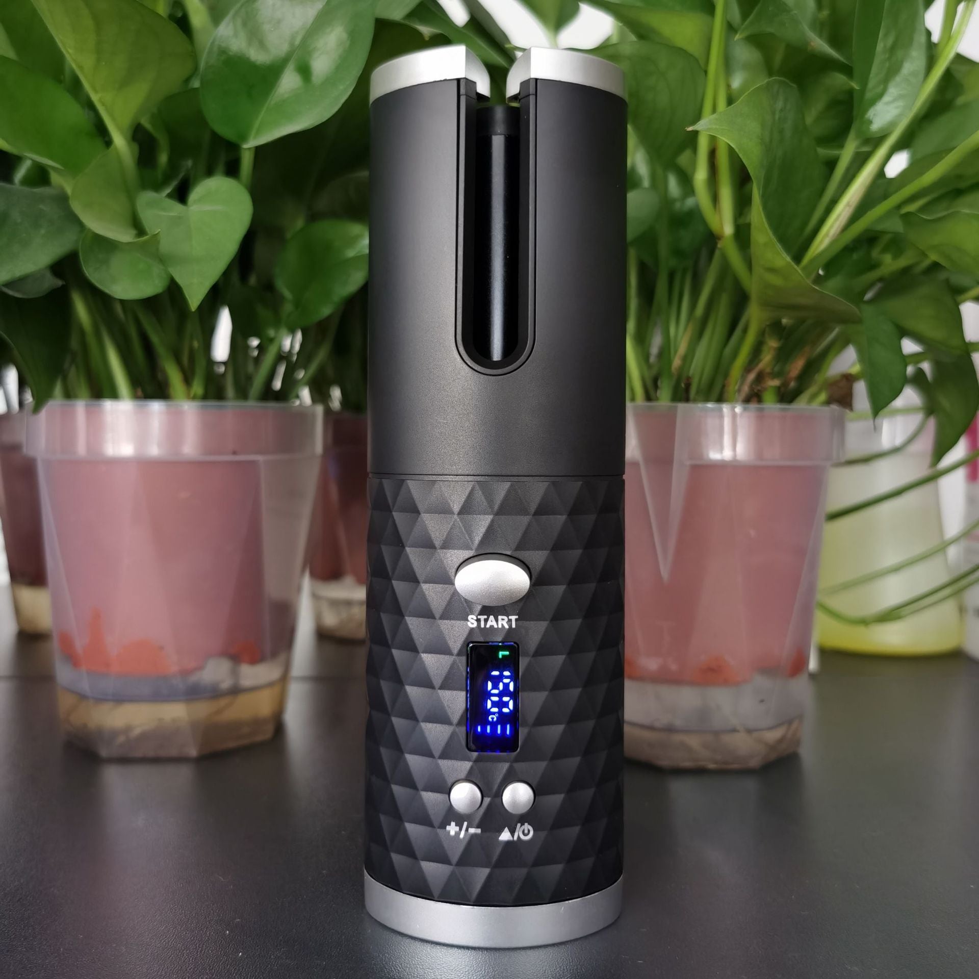 Cordless Hair Curler - Rechargeable Auto Curling Iron with Power Bank