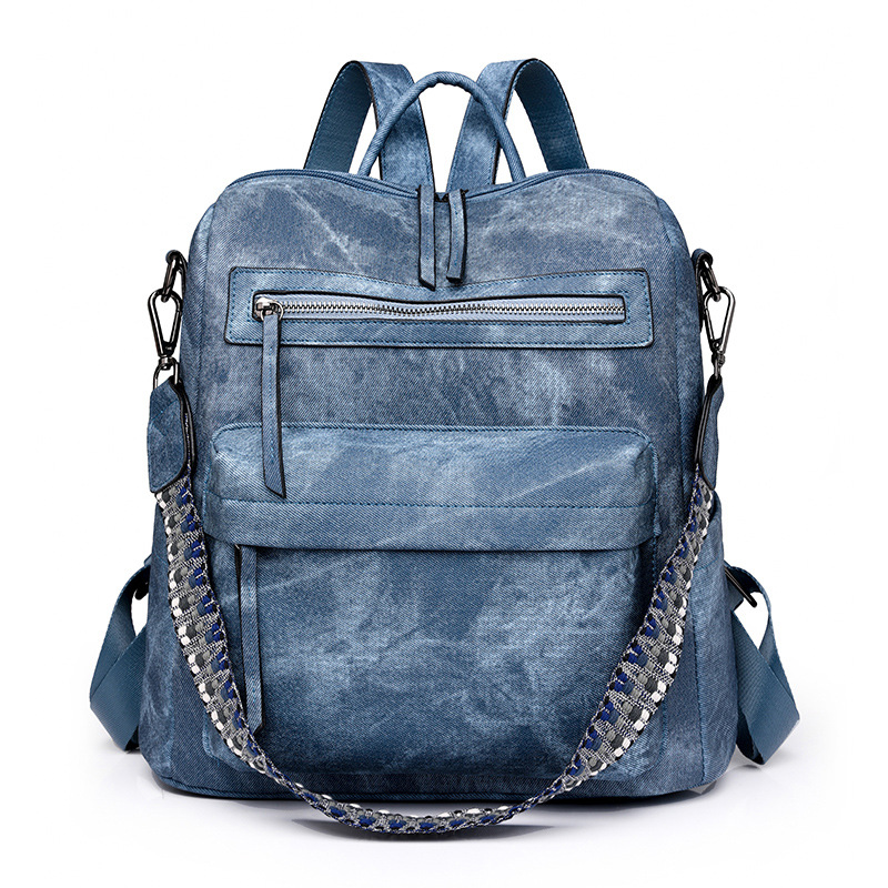 Retro PU Leather Convertible Backpack & Shoulder Bag
