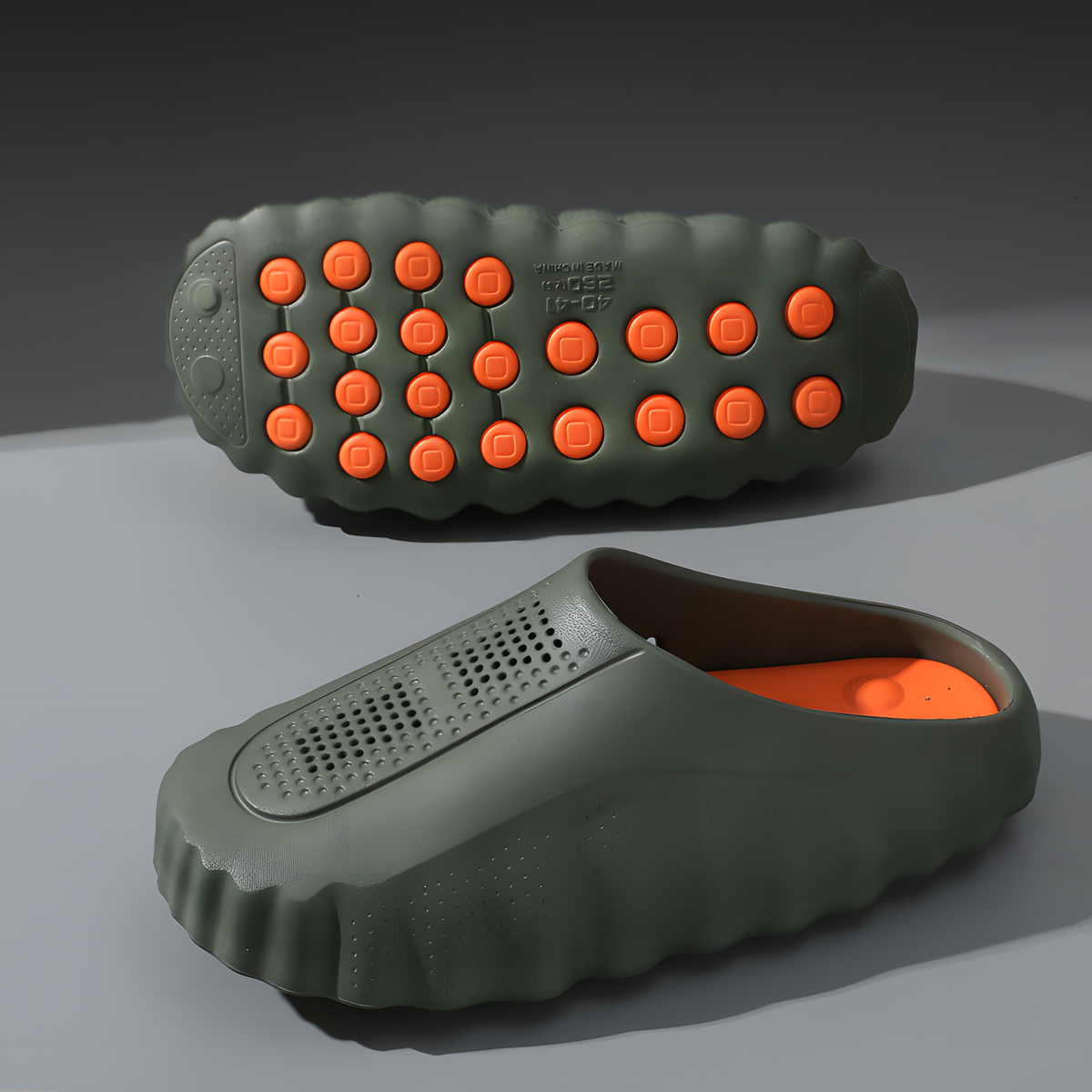 Closed-Toe Textured Insole Slippers EU 36-47 Unisex Indoor